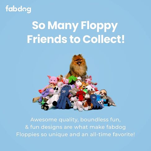 fabdog Floppies Plush Dog Toy - Cute & Durable Squeaky Dog Toys - Best Squeak Toy for Puppies and All Breeds | Ideal Pet Gift| Small Stegosaurus in Kuwait