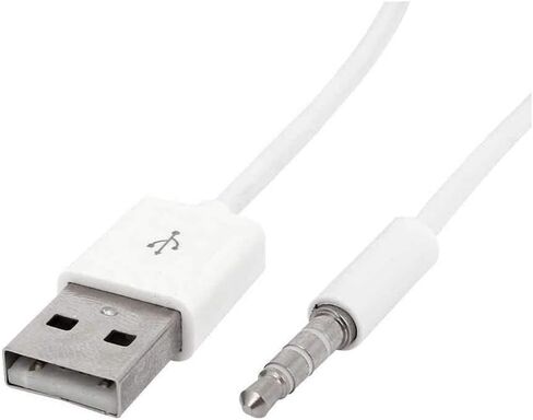 3.5mm Aux to USB Adapter Cable – 3ft USB 2.0 Male to 3.5mm Audio Jack Cord for Charging and Syncing – Compatible with MP3 Players, Headphones, and Car Stereos (Black) in Saudi Arabia