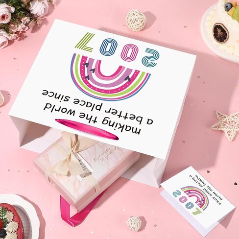 2011 Birthday Gift Bag for Girls Boys Large Boho Rainbow 2011 Gift Bag with 14th Birthday Wrapping Paper Card Rainbow Party Favor Bags for 14 Year Old Birthday Anniversary Party Decorations Supplies in Kuwait