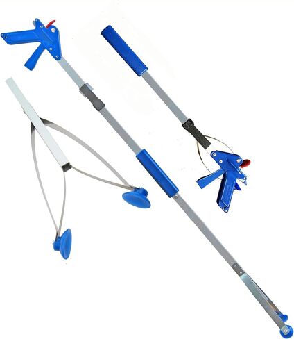 ArcMate 32" EZ Reacher Indoor Grabber Reacher - Folding Grabber Tool with Collapsible Slip Joint, Locking Handle and 4.5" Jaws, Heat Resistant Food Grade Silicone Tips, 5lb. Capacity (2 Pack) in Kuwait