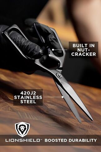 Dalstrong Professional Kitchen Scissors - 420J2 Japanese Stainless Steel - Ambidextrous Kitchen Shears - Detachable - Heavy Duty Sharp Blade - Vegetable, Meat, Pizza Scissors - Food Stain Resistant in Kuwait