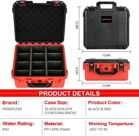 حالة تخزين البطارية لـ Milwaukee M18: منظم الحالات الصلبة المقاومة للماء مع 9 مقسم لـ MILWAUKEE M18/M12 TOOL BATTERY حزمة 18V/12V 1.5/2.0/3.0/4.0/5.0/6.0/6.5/8.0/9.0AH (حالة فقط) in Saudi Arabia