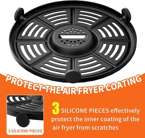 Air Fryer Replacement Basket and Tray for Ninja AF101, Air Fryer Accessories for Ninja AF101, Non-Stick 4 Qt Basket with Cover and Grill Pan, Dishwasher-Safe Replacement Parts in Saudi Arabia