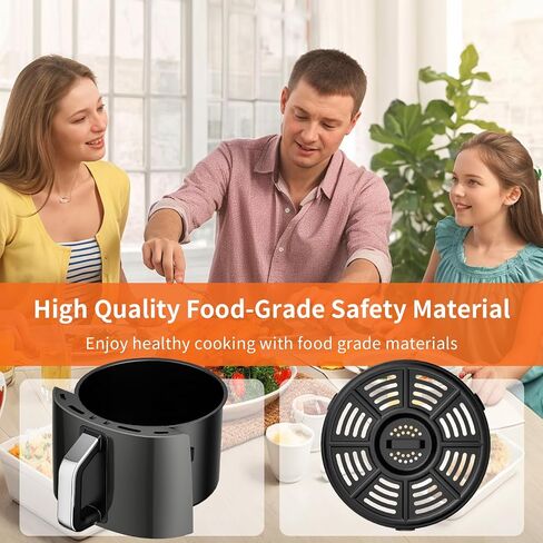 Air Fryer Replacement Basket and Tray for Ninja AF101, Air Fryer Accessories for Ninja AF101, Non-Stick 4 Qt Basket with Cover and Grill Pan, Dishwasher-Safe Replacement Parts in Saudi Arabia