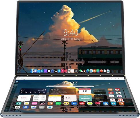2-in-1 13.5" 2.5K Dual Screen Touch Laptop Intel 12th Gen CPU Alder Lake-N N100 Windows 11 Home 16GB RAM 512GB SSD (Gray) in Saudi Arabia