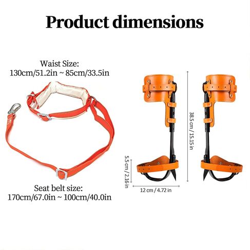 Tree Climbing Spikes,Tree Climbing Gear,Tree Climbing Kit Suitable for Climbing Trees, Picking Fruits,etc in Saudi Arabia