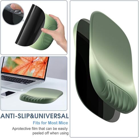 AKIT Ergonomic Mouse Pad with Wrist Rest, Memory Foam Gel Mouse Pad Wrist Support with Non-Slip PU Base, Pain Relief Black Mousepad for Wireless Mouse, Computer, Laptop, Office, Gaming in Saudi Arabia