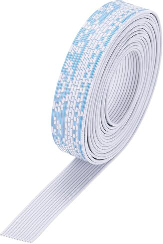 MECCANIXITY 24AWG IDC Wire Flat Ribbon Cable 3 m/9.8ft Length 1.3mm Pitch 8 Pin Blue and White for JTAG/ISP Connecting in Saudi Arabia