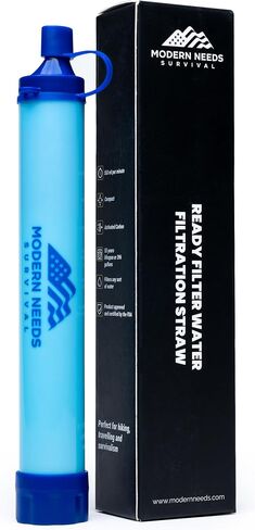 MODERN NEEDS Ready Filter Personal Water Filter Straw | Backpacking Water Filter for Hiking & Camping | Portable Water Purifier Camping | Emergency Survival Gear & Camping Survival Kit in Saudi Arabia