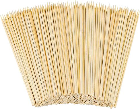 Hysagtek 200 Pcs Wood Skewers 12 Inch Bamboo Skewers Fruit Skewers Chocolate Fountain Sticks Fondue Sticks for Appetizer, BBQ, Cocktail, Kabob, Chocolate Fountain, Barbecue, Party (30cm/12in) in Saudi Arabia