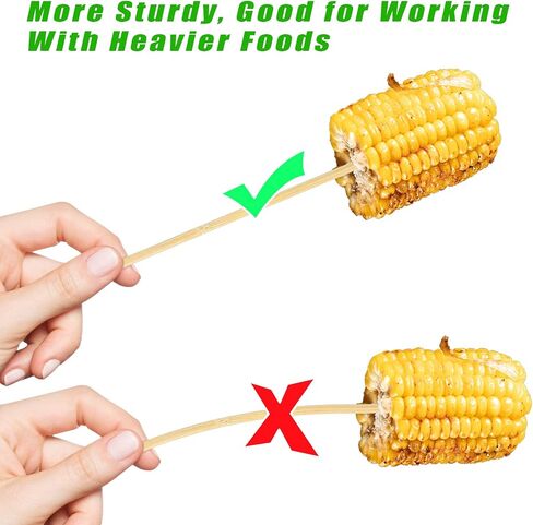 Hysagtek 200 Pcs Wood Skewers 12 Inch Bamboo Skewers Fruit Skewers Chocolate Fountain Sticks Fondue Sticks for Appetizer, BBQ, Cocktail, Kabob, Chocolate Fountain, Barbecue, Party (30cm/12in) in Saudi Arabia