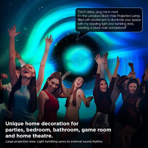 Galaxy Projector, Star Projector with Interstellar Black Hole and Moving Green and Red Stars for Meditation, Relaxation, Room Decor, Party, Gifts, Valentine's Day, LED Night Light for Bedroom in Saudi Arabia