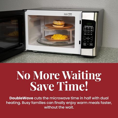 DoubleWave New Mini Blue 2 Tier Microwave Plate Stacker For Small Microwaves | BPA-Free Microwave Cool Plate And Spillover Caddy Stacker | Faster Reheating | Sturdy & Lightweight (Mini) in Saudi Arabia