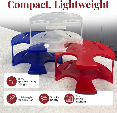 DoubleWave New Mini Blue 2 Tier Microwave Plate Stacker For Small Microwaves | BPA-Free Microwave Cool Plate And Spillover Caddy Stacker | Faster Reheating | Sturdy & Lightweight (Mini) in Saudi Arabia