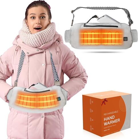 Heated Hand Warmer Pouch, 10000mAh Electric Heated Hand Muff, Rechargeable Portable Power Bank Hand Warmer with 3 Levels Heating for Football, Hunting,Fishing,Camping. in Saudi Arabia