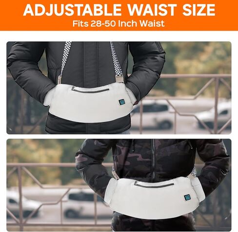 Heated Hand Warmer Pouch, 10000mAh Electric Heated Hand Muff, Rechargeable Portable Power Bank Hand Warmer with 3 Levels Heating for Football, Hunting,Fishing,Camping. in Saudi Arabia