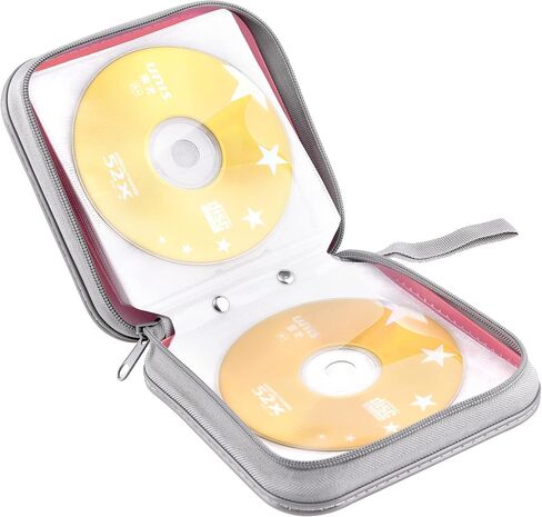 علبة CD ، حامل محفظة DVDS ، CD/DVD Wallet 40 أقراص ألبوم كتيب لتخزين أكياس العمل الثقيلة (Light Purple) in Kuwait