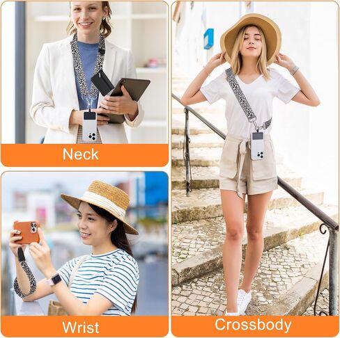 Molain Clip and Go Phone Strap with Zipper Pouch- Stylish Crossbody Adjustable Chain Lanyard with Leather Wallet for All Phones Multicolor in Saudi Arabia