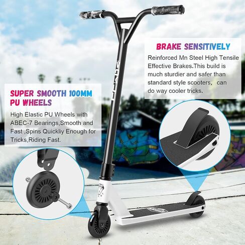 VOKUL Pro Scooters for Teens Stunt Scooter for Kids 6 Years and Up Trick Scooters for BMX Entry Level(New-Yellow) in Kuwait