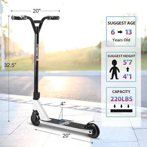 VOKUL Pro Scooters for Teens Stunt Scooter for Kids 6 Years and Up Trick Scooters for BMX Entry Level(New-Yellow) in Kuwait