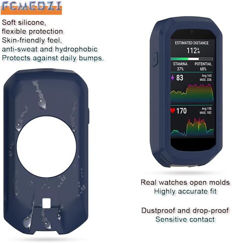 Protector Case Compatible for Garmin Edge 1050,Soft Silicone Shock-Proof Protector Shell Replacement Protective Case (Silicone Black)（No Screen Protector） in Saudi Arabia
