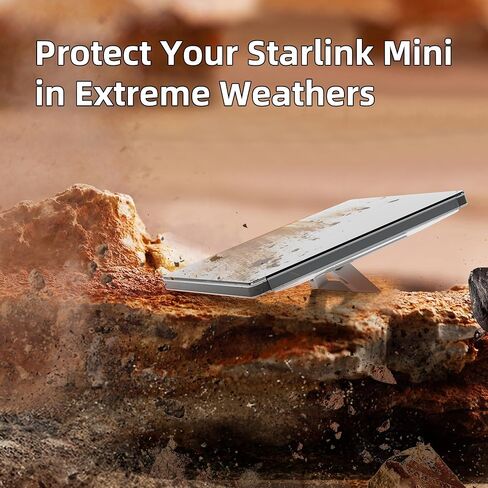 غلاف حالة Starlink Mini ، حالة حماية من السيليكون Luquid لوقاية هوائي صحن Mini Starlink مع ملصق مضاد للانعكاس (رمادي) in Kuwait