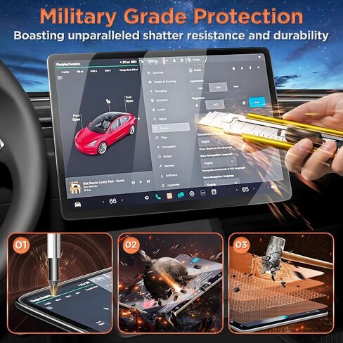Screen Protector for Tesla Model 3 Highland 2024 2025 [No Glare/Anti-Fingerprint] 15.4" Dashboard Touchscreen 8" Rear Touchscreen for Tesla Model 3 Accessories 2024 2025 Matte in Saudi Arabia