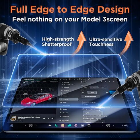 Screen Protector for Tesla Model 3 Highland 2024 2025 [No Glare/Anti-Fingerprint] 15.4" Dashboard Touchscreen 8" Rear Touchscreen for Tesla Model 3 Accessories 2024 2025 Matte in Saudi Arabia