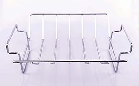 V-Rack for Roasting Turkey, Poultry, and Smoking/Grilling - Versatile BBQ Rib Rack for Big Green Egg - Easy to Clean, Non-Toxic, Dishwasher Safe - 13.7x10x4.7Inches in Saudi Arabia