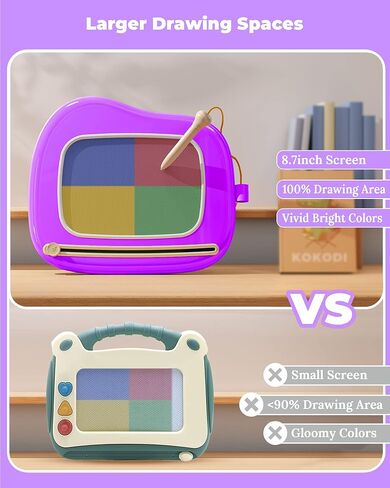 ألعاب تيكفون للأطفال، لوحة رسم مغناطيسية بأرجل قوية، ألعاب تعليمية حسية هدايا عيد ميلاد لعمر 1 2 3 سنوات من البنات والأولاد... in Kuwait