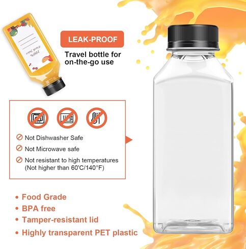 80pcs 4oz Plastic Juice Bottles, Juice Bottle with Caps Reusable Empty Clear Bottles with Label, Funnel, Brush Bulk Beverage Containers for Juicing, Drinking, Smoothie and Other Beverages in Saudi Arabia