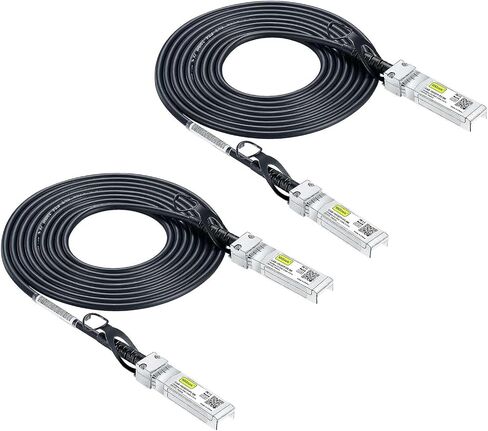 10G SFP+ DAC Twinax Cable, SFP+ to SFP+ Direct Attach Copper Passive for Cisco SFP-H10GB-CU2M, Ubiquiti UniFi UC-DAC-SFP+, TP-Link, 2-Meter, 2-Pack in Saudi Arabia