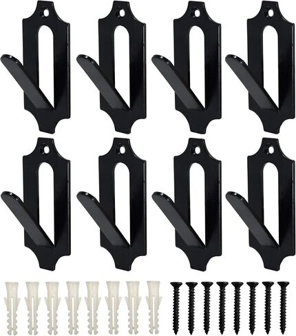 European Skull Wall Mount Bracket Hangers, for Deer Mule Antelope Coyote Skull, Suitable for Indoor or Outdoor, with Screw Expansion Bolts (Black 4 Pack) in Saudi Arabia