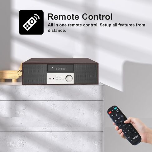 Compact System Micro HiFi System, CD Stereo System, 40 Watts RMS Music System with CD Player, FM Radio, Bluetooth, AUX-in, Headphone Output, DSP Tech, Clear Sounds and Rich Bass Sound,Golden in Saudi Arabia