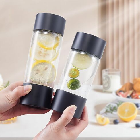 Sparkling Water Machine Soda Maker Beverage Drink Dispenser for Home, Soda Streaming Maker with 2 BPA Free Bottles(1L), Seltzer Fizzy Water Maker Compatible with Screw-in 60L CO2 (NOT Included), Black in Saudi Arabia