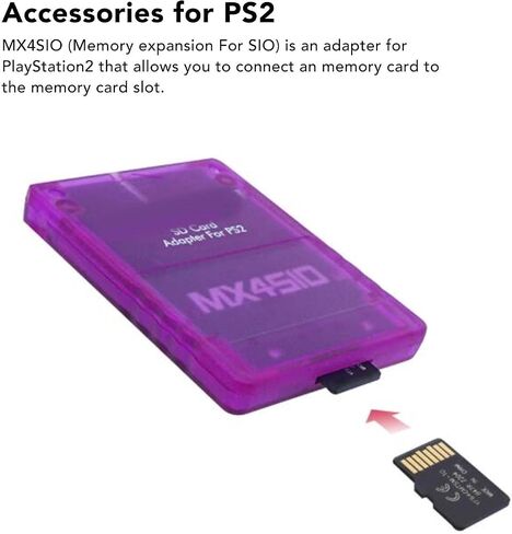Ejoyous Memory Card Reader for PS2, MX4SIO SIO2SD Micro Storage Card Adapter Hand Made Stable Replacement Micro Storage Card Reader for PS2 (Clear) in Saudi Arabia