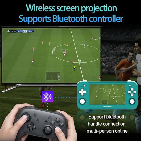 RG505 Retro Handheld Game Console Emulator Handheld Console 4+128G, Android 12 System Unisoc Tiger T618, 4.95'' OLED Touch Screen with 128G TF Card 3172 Games, Support 5G WiFi 5.0 Bluetooth Grey in Saudi Arabia