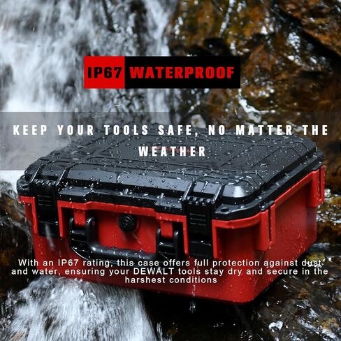 Case for Milwaukee M12 M18 Battery: Waterproof Battery Hard Carrying Storage Case with 9 Dividers for Milwaukee M18/M12 Tool Battery 1.5/2.0/3.0/4.0/5.0/6.0/6.5/8.0/9.0/12.0-Ah/Charger (Case Only) in Saudi Arabia