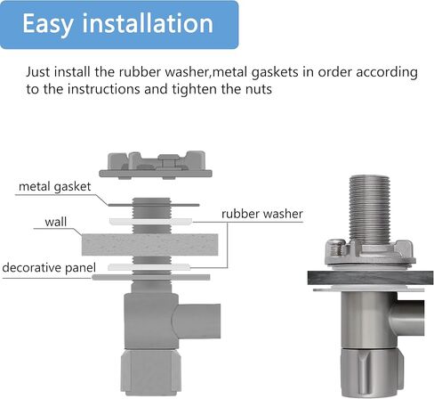 G-Sunny All Metal RV Shower Faucet ، صمام صنبور دش العربة ، 4 بوصات استبدال صمام الاستحمام RV للاستحمام الداخلي والخارجي in Saudi Arabia
