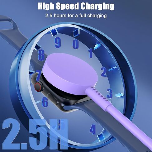 2Pack لشاحن Apple Watch USB C Magnetic Iwatch Charger Cable سريع الشحن المتوافق مع Watch Ultra2 Ultra Series 9 8 7 6 SE SE2 5 4 3 2 1-3FT (1M) أبيض in Kuwait