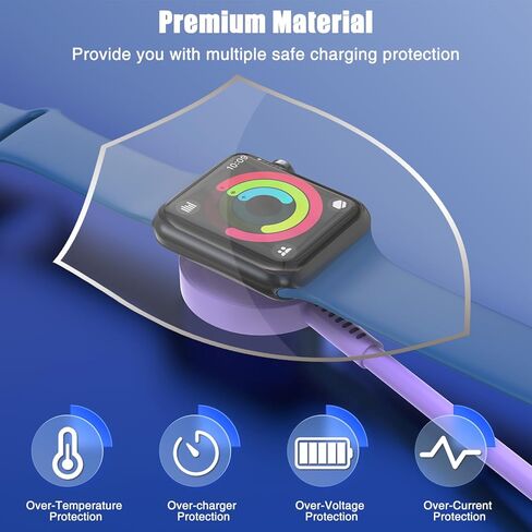 2Pack لشاحن Apple Watch USB C Magnetic Iwatch Charger Cable سريع الشحن المتوافق مع Watch Ultra2 Ultra Series 9 8 7 6 SE SE2 5 4 3 2 1-3FT (1M) أبيض in Kuwait