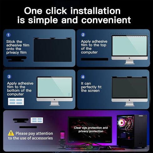 2 حزمة شاشة خصوصية كمبيوتر مغناطيسية 24 بوصة لمدة 16: 9 شاشة عريضة ، شاشة الخصوصية القابلة للإزالة مضادة للوهج شاشة الكمبيوتر الأزرق شاشة الخصوص in Kuwait