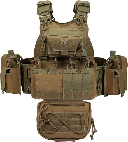 BOMTURN Great Tactical Outdoor Vest for Men Quick Release Buckle Adjustable&Detachable Modular Molle Vest in Saudi Arabia