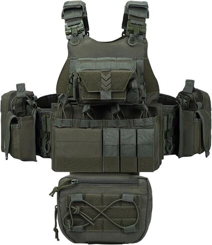 BOMTURN Great Tactical Outdoor Vest for Men Quick Release Buckle Adjustable&Detachable Modular Molle Vest in Saudi Arabia