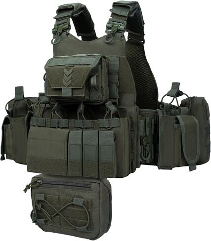 BOMTURN Great Tactical Outdoor Vest for Men Quick Release Buckle Adjustable&Detachable Modular Molle Vest in Saudi Arabia