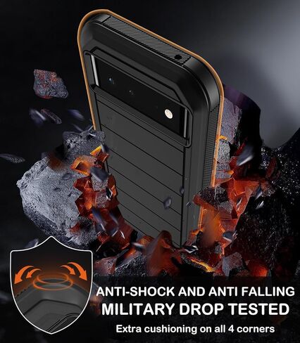 for Google Pixel 9 Pro XL Case with Belt Clip Holster,2X Screen Protectors,Heavy Duty Shockproof Drop Protection Bumper Military Grade Full Body Non Slip Rugged Durable Phone Cover with Kickstand in Kuwait