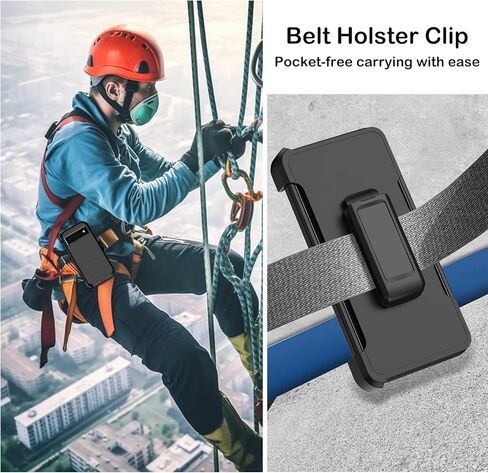 for Google Pixel 9 Pro XL Case with Belt Clip Holster,2X Screen Protectors,Heavy Duty Shockproof Drop Protection Bumper Military Grade Full Body Non Slip Rugged Durable Phone Cover with Kickstand in Kuwait