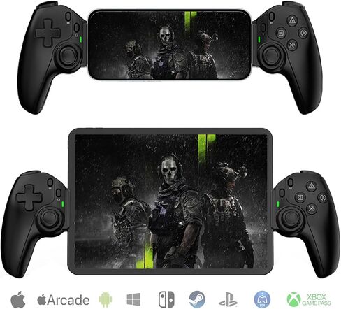 Phone Controller, Game Controller for Android/iOS, 6-Axis Gyro Sensor, Hall Triger and Effect Sensor, Back Clip, Support for Mobile Phone/iphone/Tablet/Switch/playstation, D9 Controller (White) in Saudi Arabia
