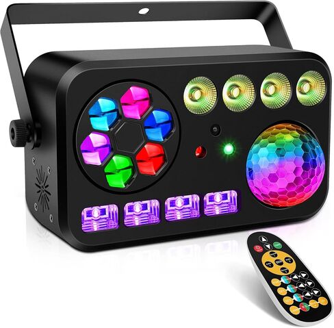 DJ Stage Party Lights - 40W 5IN1 DJ Lights Bee Eye Green&Red Multi Patterns Strobe Effects by Sound Activated DMX Remote Control for Wedding Disco Party Halloween Music Dance Bar Club Gig in Kuwait