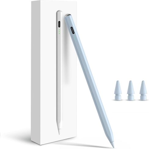 Stylus Pen for iPad, Fast Charge for Apple iPad Pencil, Palm Rejection, Tilt Sensitivity, Work for 2024-2018 iPad Air M2/5th-3rd, iPad Pro M4/13/12.9"/11", iPad 10/9/8/7/6th, iPad Mini 6/5th in Saudi Arabia